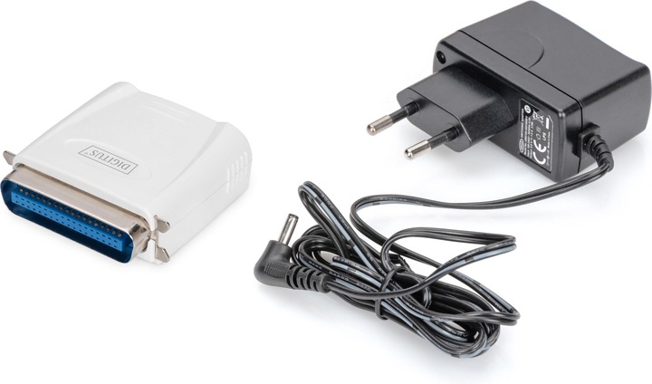 Image du produit Digitus Serveur d'impression Fast Ethernet 1xParallèle 1xRJ-45 avec bloc d'alimentation