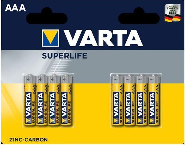 Produktbild Varta SUPERLIFE AAA Einweg-Mini-Stiftbatterie Zink-Kohle (8 Stk., AAA)
