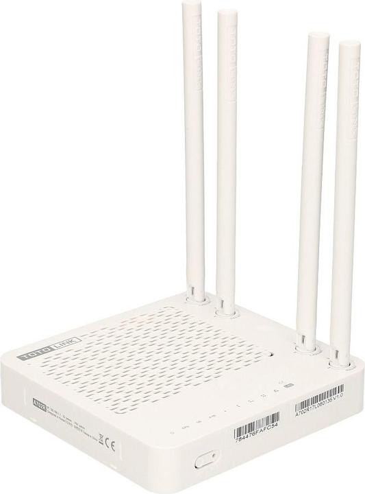 Produktbild Totolink A702R AC1200 WIRELESS DUAL BAND ROUTER wireless router Fast Ethernet Dual-band ( / ) White