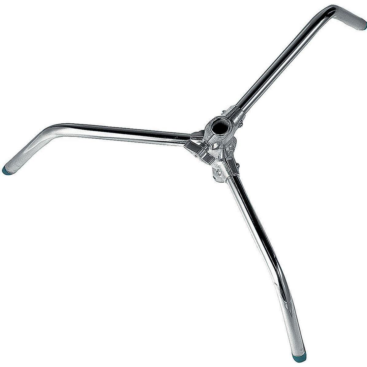 Avenger Mini Turtle Base, piccola base per treppiede, con base da 28 mm, acciaio (28 cm), Treppiede per lampade + flash, Argento