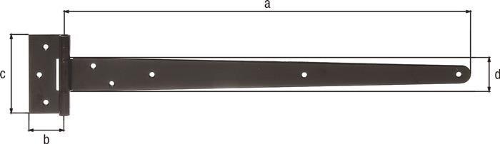 Immagine prodotto GAH Kreuzgehänge L.495 x 40xB.90 x 46xStärke 2,5 mm kataporetisch aufgetr. schw. Tauchlack (10 pz.)