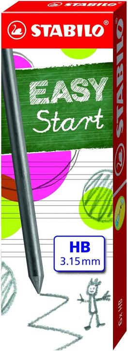 Image du produit STABILO Recharges de mines - EASYergo 3.15 Recharges de mines - 15 x pack de 6 dans un présentoir - dureté (15 pcs, 3.15 mm, HB)