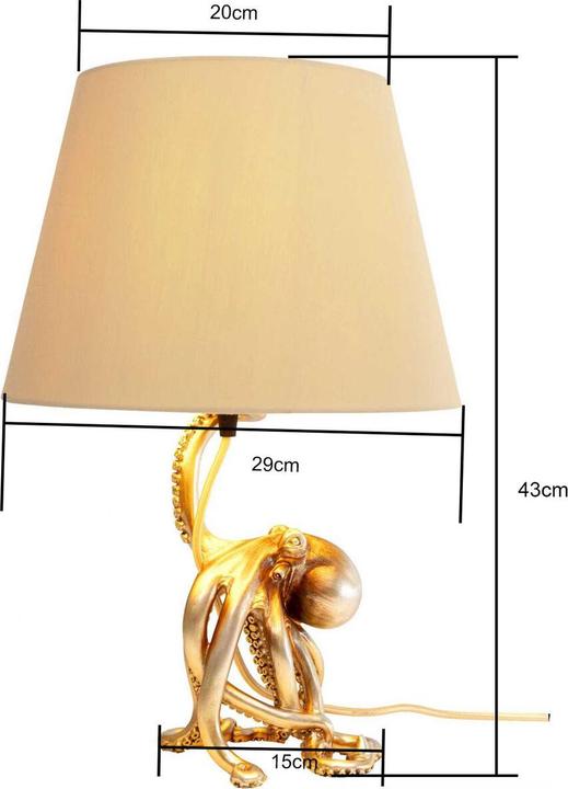 Image du produit Kare Design Tischleuchte Octopus Gold 44cm