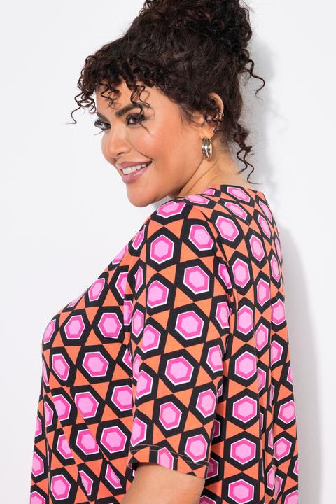 Produktbild Ulla Popken T-Shirt, grafischer Druck, Tunika-Ausschnitt, Halbarm (46, 48)