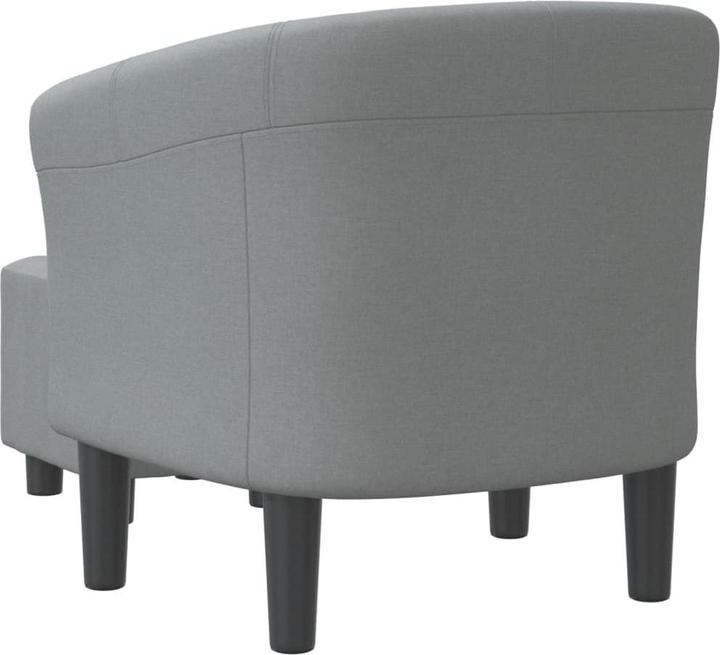 Produktbild vidaXL Clubsessel mit Fusshocker Hellgrau Stoff,Farbe