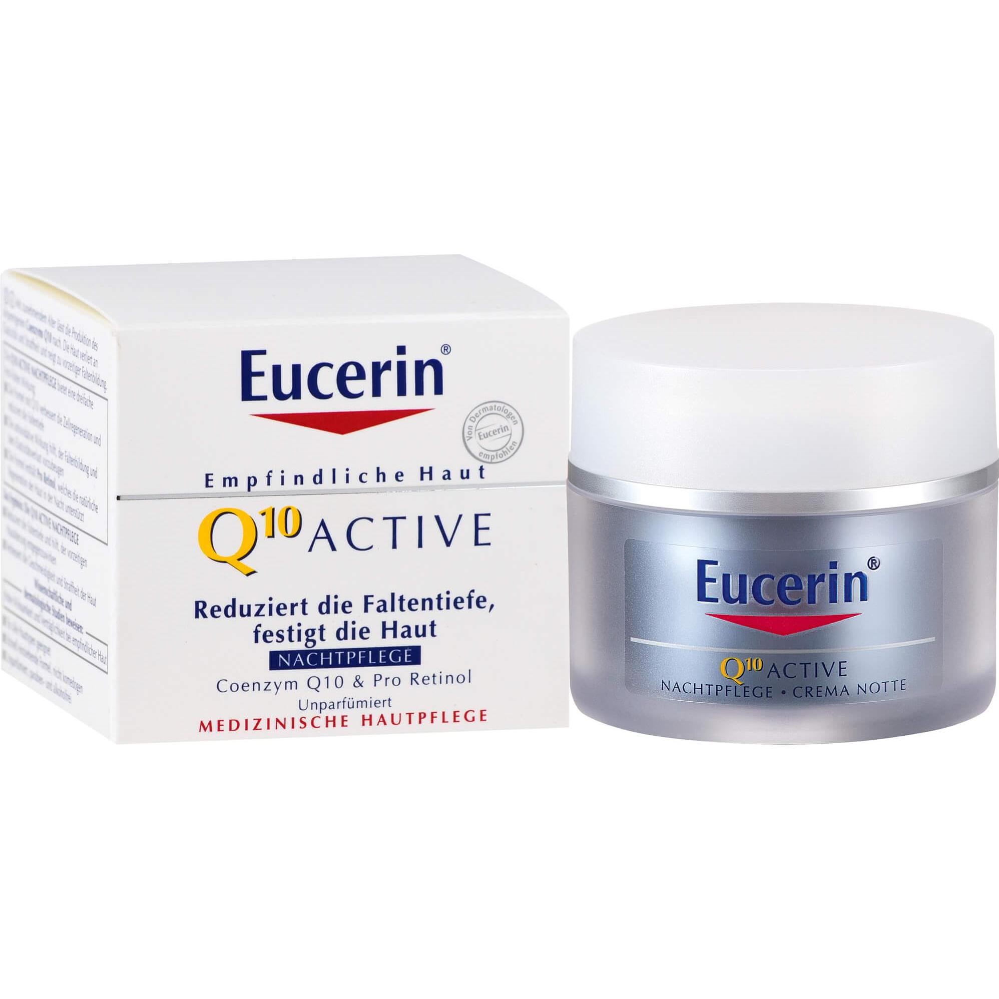 Thumbnail - Eucerin, Gesichtscreme, Q10 Active (50 ml, Nachtcreme, Bis SPF 10)