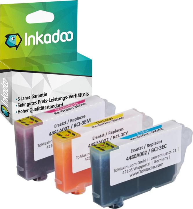 Produktbild Inkadoo Kompatible Druckerpatrone als Ersatz zu Canon 4480A002 / BCI-3EC (C)