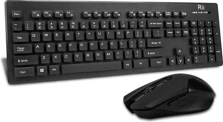 Actual product image Rii AZERTY Wireless Keyboard and Mouse Kit - RK200 (Eng. Int., Wireless)