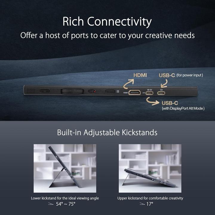 Image du produit ASUS ProArt PA169CDV (3840 x 2160 pixels, 15.60")