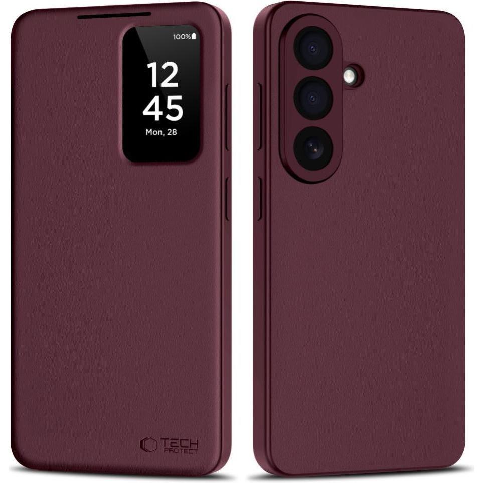 Tech-Protect Smart Wallet Galaxy S26 Mulberry (Samsung Galaxy S26), Cover smartphone, Marrone