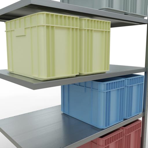 Actual product image Schulte Lagertechnik MULTIplus250 boltless add-on bay system with length bolts