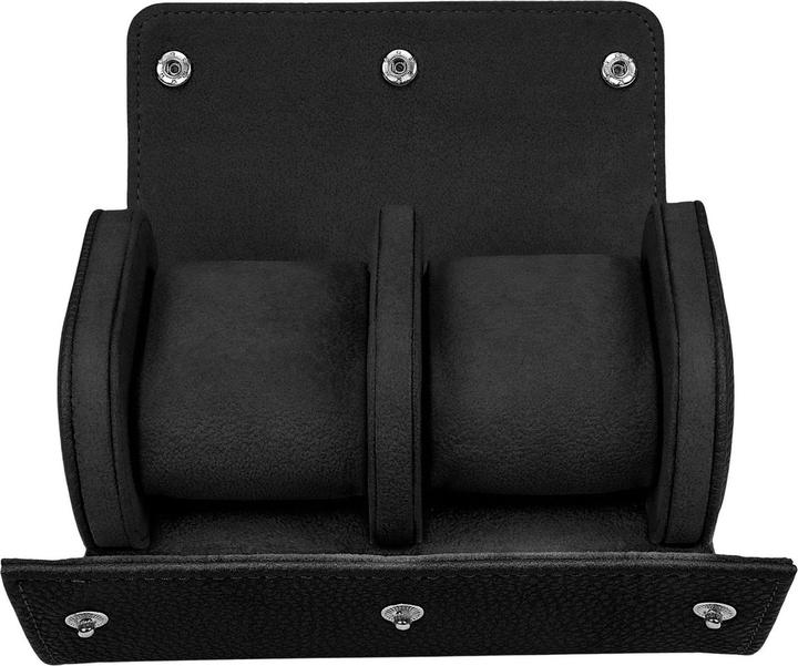 Produktbild Windrose Reise-Uhrenetui (2 Uhren) schwarz