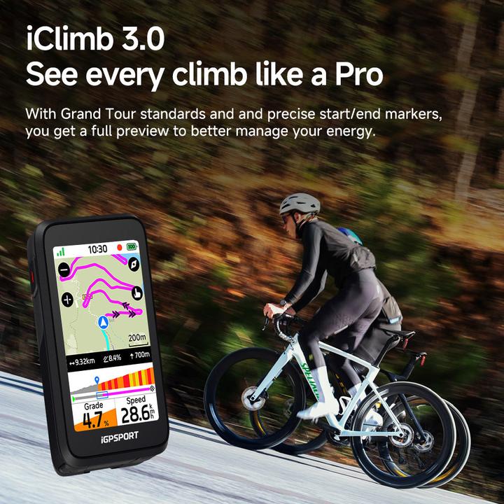 Actual product image iGPSport BiNavi Air Touch Screen GPS Cycling Computer