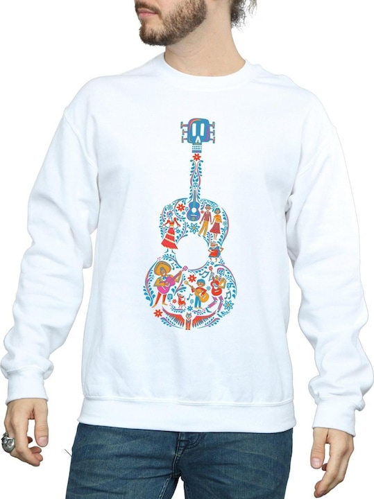 Actual product image Disney Mens Coco Guitar Pattern Sweatshirt (3XL)