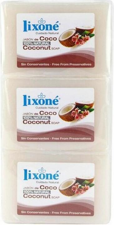 Lixone COCO jabón 100% natural 3 x 125 gr (Hard soap)