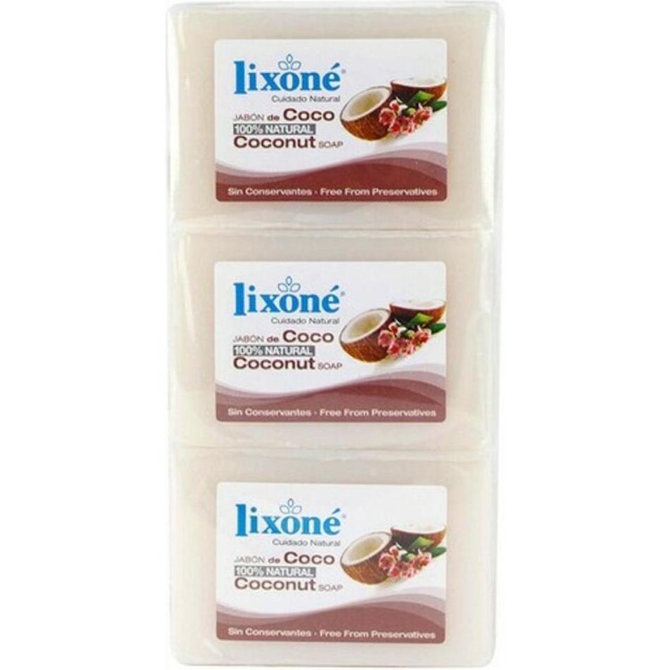 Lixone, Handseife, COCO jabón 100% natural 3 x 125 gr (Hartseife)