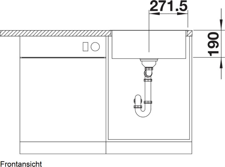 Produktbild Blanco Subline 500-IF/A SteelFrame (Einbauspüle, 54.30 cm, 51 cm)