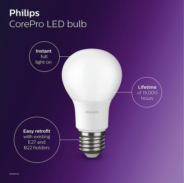 Immagine prodotto Philips Professional CorePro LED 5,5-40W/827 57757800 E27 470lm 200° opaco EEK F (E27, 4.90 W, 470 lm, 1 x, F)