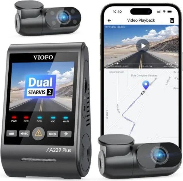 Actual product image Viofo A229 Plus 3CH (GPS receiver, Voice control, 2K)
