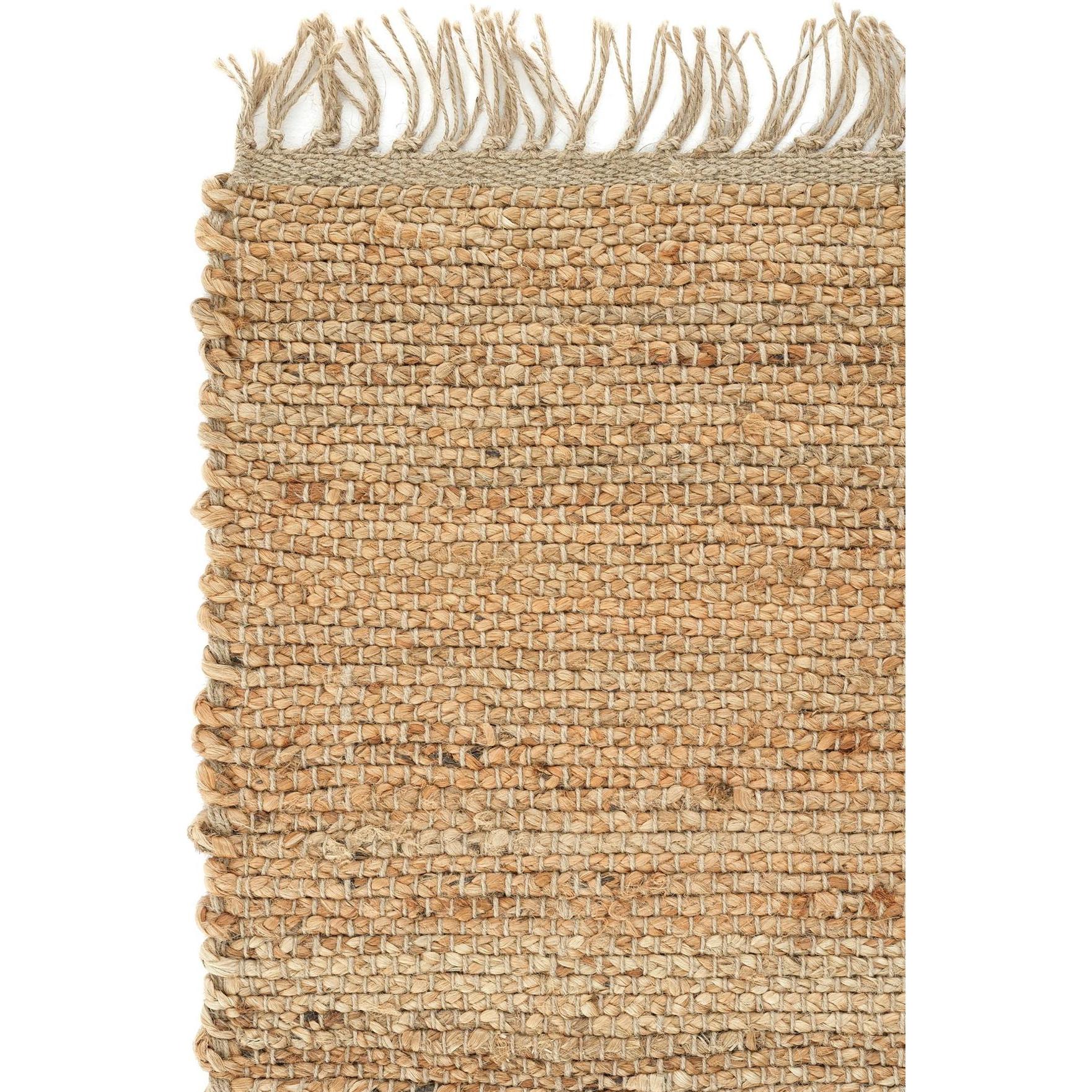 Thumbnail - Conceptum Hypnose, Teppich, Carl 100% JUTE Rectangular Oak Beige Jute Underside Knitting Pattern Handmade Weaving (80 x ...