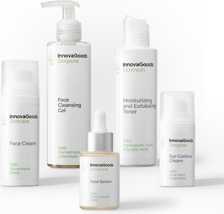 Immagine prodotto InnovaGoods Pack Gesichtspflege-Routine Cbd (Set per la cura del viso)