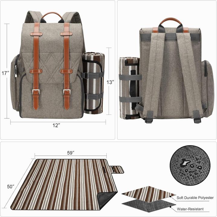 Actual product image Wickerland Picknick-Rucksack für 4 Personen
