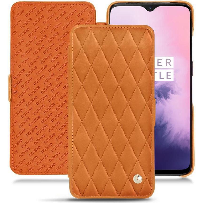 Noreve Lederschutzhülle horizontal (OnePlus 7), Smartphone Hülle, Orange