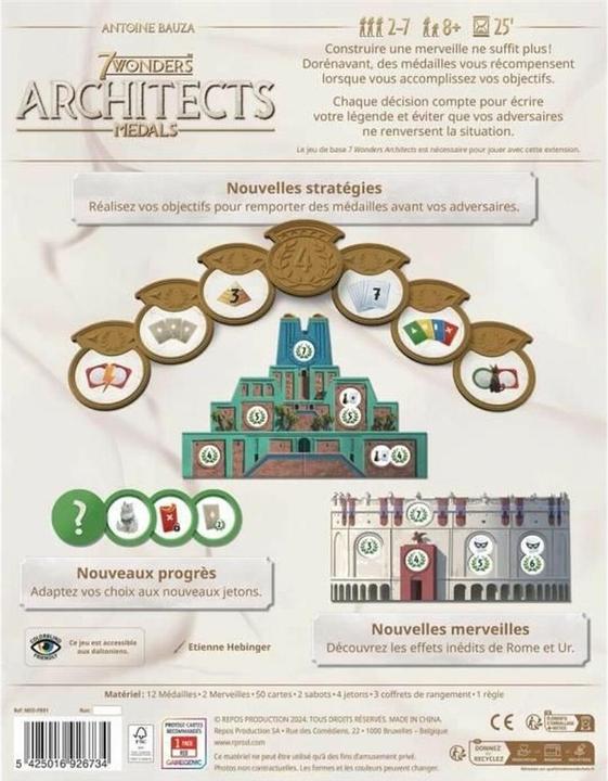 Immagine prodotto Repos Production Architetti delle 7 meraviglie : Medaglie (f) (Francese)