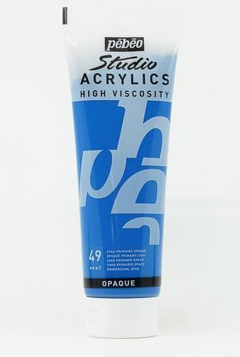 Produktbild Pebeo Studio Acrylics feine Acrylfarben (Primärzyanblau, 250 ml)