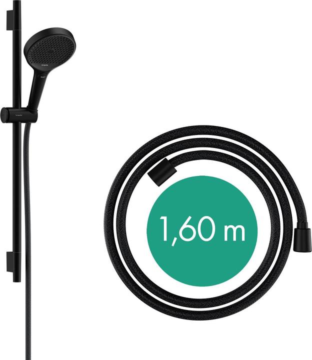 Produktbild hansgrohe Rainfinity Brauseset 130, EcoSmart, 3jet, S Puro Brausestange 650mm, 28746 (3 Strahlarten, 8.50 l/min)