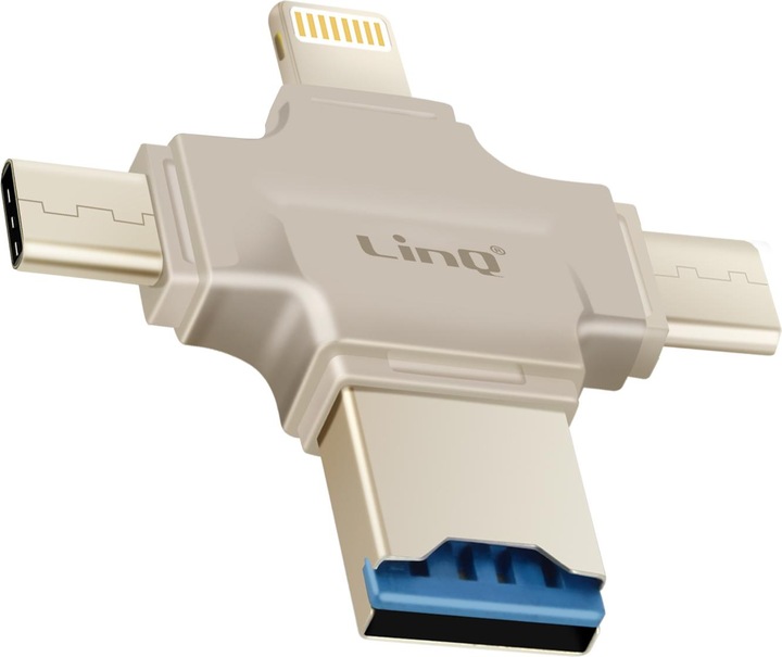 LinQ OTG7976 Micro-SD OTG-Kartenleser (Lightning, Micro USB, USB, USB-C)