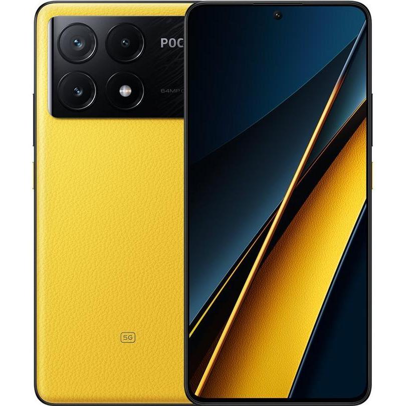 Xiaomi Poco X6 Pro (512 GB, Yellow, 6.67", Dual SIM, 5G), Smartphone, Gelb
