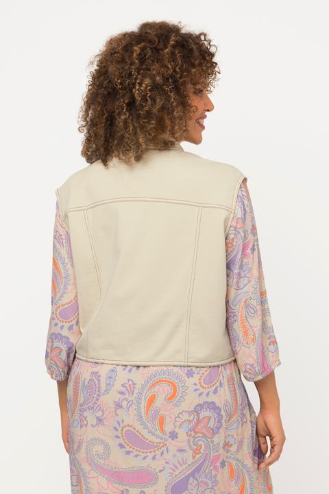 Actual product image Ulla Popken Cropped Vest with Contrast Seams (50, 52)