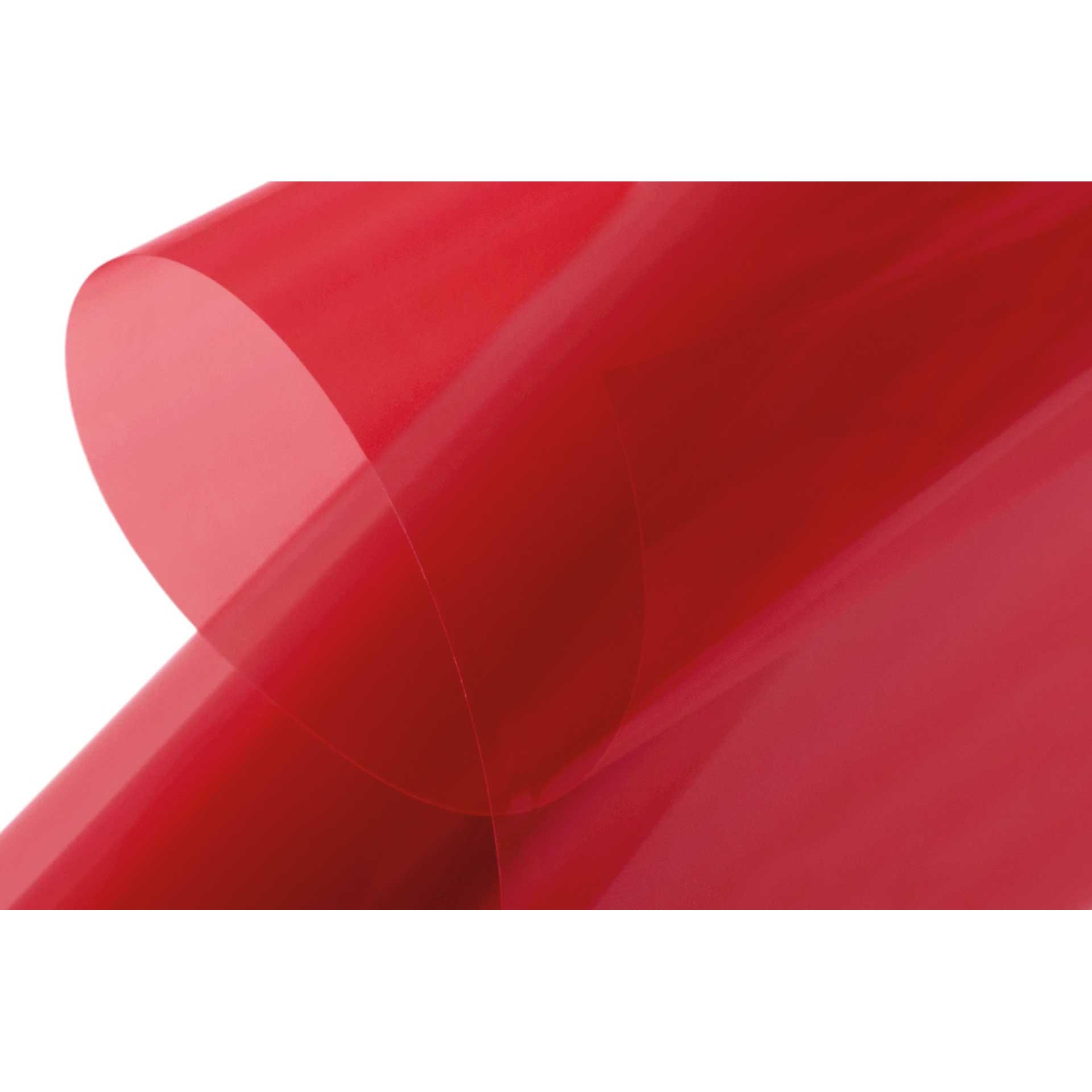 Kavan Bügelfolie transparent rot 2 Meter, Breite 64cm