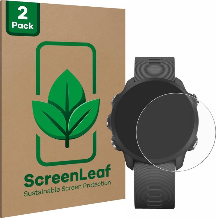 ScreenLeaf Schutzfolie nachhaltiger Displayschutz Displayschutzfolie Folie Klar Transparent (Forerunner 245 music)