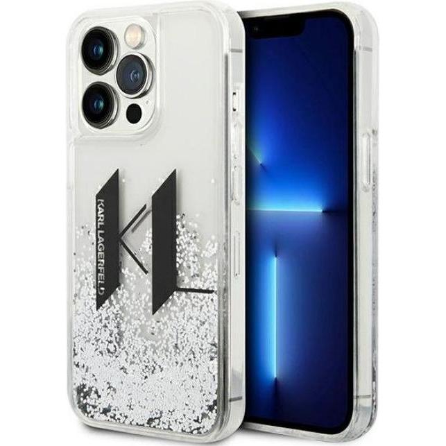 Karl Lagerfeld KLHCP14XLBKLCS iPhone 14 Pro Max 6.7" silber/silber Hardcase Liquid Glitter Big KL (Apple iPhone 14 Pro M...