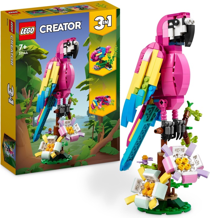 Image du produit LEGO Creator 3-en-1 31144 Le Perroquet Exotique Rose (31144, LEGO Creator 3-in-1)