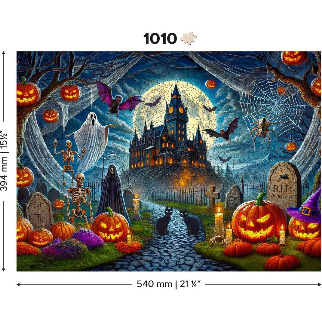 WoodenCity WOODEN CITY Halloween Castle 1000 Wooden Puzzle Jigsaw Puzzle with unique shapes (1000 pezzi)