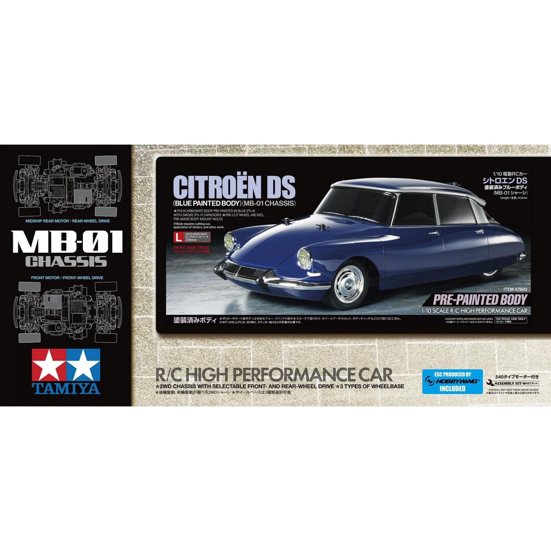 Thumbnail - Tamiya 1/10RC Citroen DS Blue Painted Body (MB-01) (Kit)