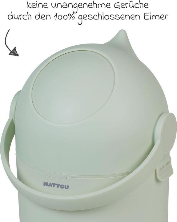 Produktbild Nattou Wickelauflagen Wickel-Set mit Wickelunterlage Softy & Windeleimer (50 x 70 cm)