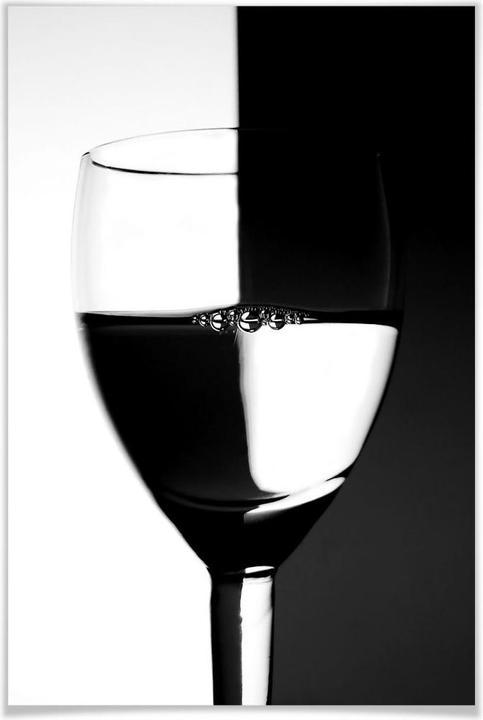 Image du produit Trenddeko Verre à vin noir/blanc (40 x 60 cm)