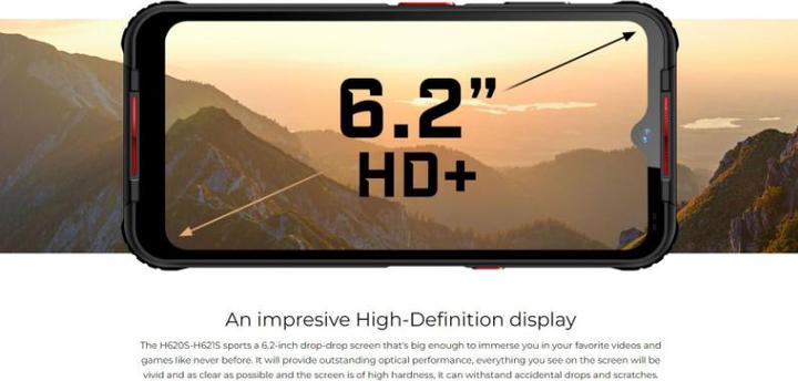 Actual product image Energizer H620S 4G BLACK IP69 (64 GB, Juoda, Multicolored, 6.20", Hybrid Dual SIM, 4G)
