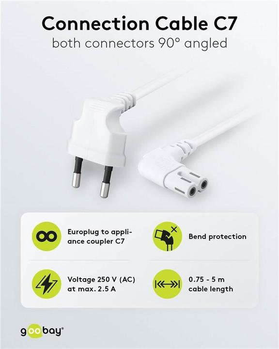 Produktbild Goobay CEE 7/16 – C7 (1.50 m)