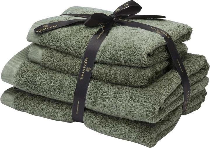 Aquanova Handtuch Rio 4 Stück Forest (50 x 100 cm, 67 x 130 cm)