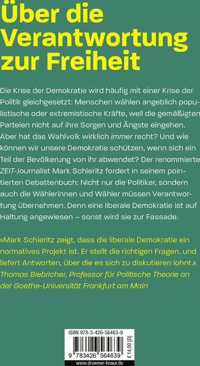 Produktbild Zu dumm für die Demokratie? (Deutsch, Mark Schieritz, 2025)