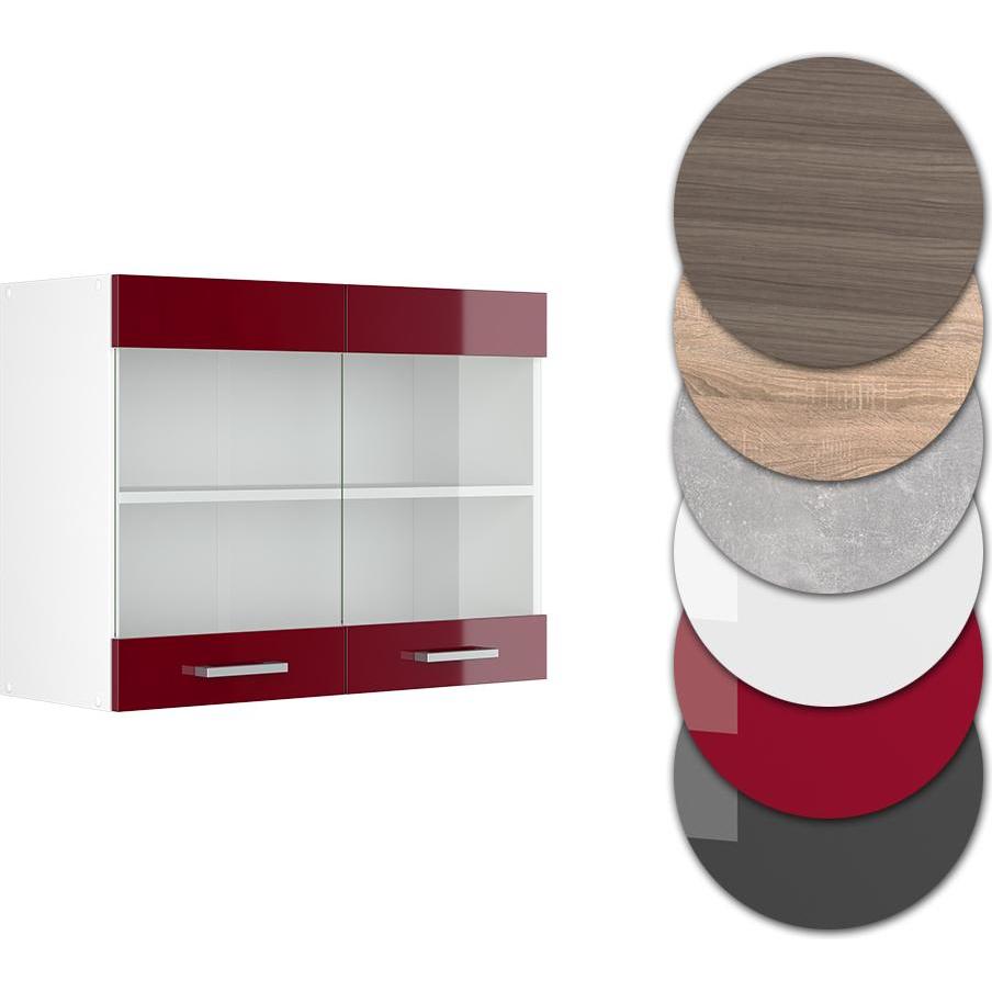 Vicco, Regal, Küchenglasschrank R-Line (80 x 31 x 60 cm)