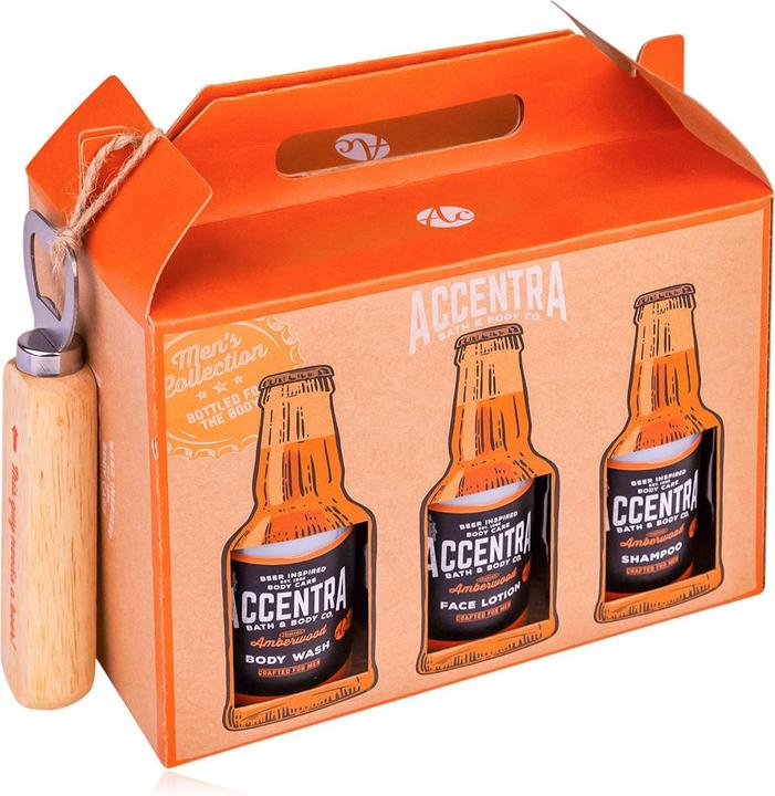 Actual product image Accentra Geschenkset Sixpack Bier MEN'S COLLECTION (Body care set)