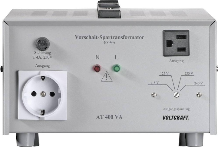 Actual product image Voltcraft AT-400 NV ballast transformer, voltage converter, 115/125/230/240 V/AC/230/24