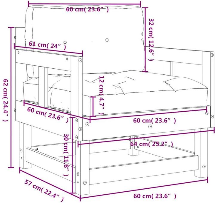 Produktbild vidaXL Gartenstuhl