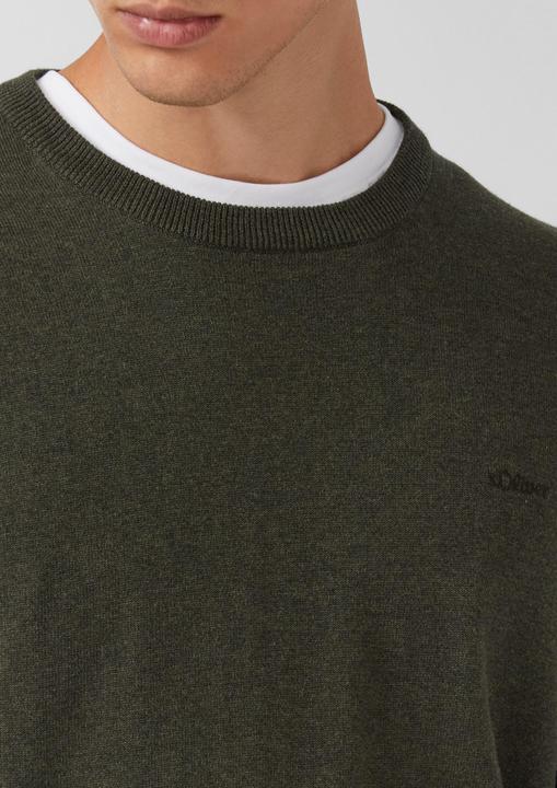 Image du produit s.Oliver Strickpullover Strickpullover mit Logo-Stickerei (M)